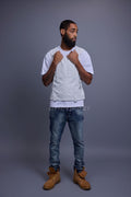 Men's Leather Vegas Vest [White]