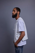 Men's Leather Vegas Vest [White]