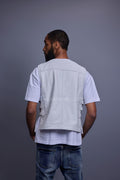 Men's Leather Vegas Vest [White]