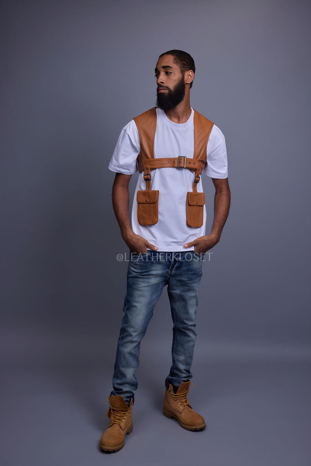 Men's Leather Holster [Saddle Brown]