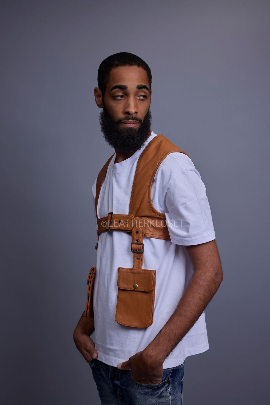 Men's Leather Holster [Saddle Brown]