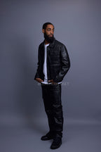 Men's Jax 2.0 Jean Jacket & Leather Cargo Pants [Black]