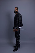 Men's Jax 2.0 Jean Jacket & Leather Cargo Pants [Black]