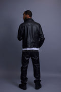 Men's Jax 2.0 Jean Jacket & Leather Cargo Pants [Black]