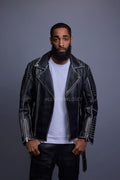 Men's Trey Biker Jacket [Black Distressed]