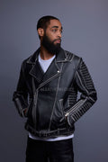 Men's Trey Biker Jacket [Black Distressed]