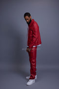 Men's Jax 2.0 Jean Jacket & Leather Cargo Pants [Red]