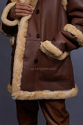 Men's Cole Sheepskin Shearling 3/4 Jacket [Whiskey]