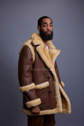 Men's Cole Sheepskin Shearling 3/4 Jacket [Whiskey]