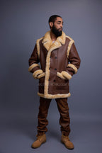 Men's Cole Sheepskin Shearling 3/4 Jacket [Whiskey]