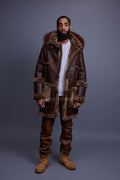 Men's Stealth Real Sheepskin Shearling Duffle [Brown]