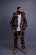 Men's Stealth Real Sheepskin Shearling Duffle [Brown]