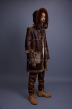 Men's Stealth Real Sheepskin Shearling Duffle [Brown]