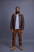 Men's Shearling Pilot Jacket [Brown]