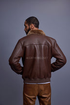 Men's Shearling Pilot Jacket [Brown]