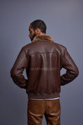 Men's Shearling Pilot Jacket [Brown]