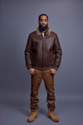 Men's Shearling Pilot Jacket [Brown]