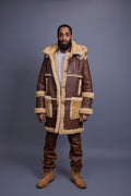 Men's Stealth Real Sheepskin Shearling Duffle [Napa Whiskey]