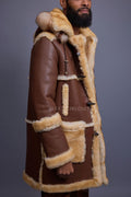 Men's Stealth Real Sheepskin Shearling Duffle [Napa Whiskey]