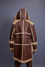 Men's Stealth Real Sheepskin Shearling Duffle [Napa Whiskey]