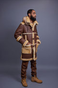 Men's Stealth Real Sheepskin Shearling Duffle [Napa Whiskey]