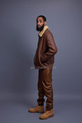 Men's Shearling Pilot Jacket [Whiskey Napa]