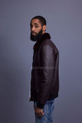 Men's Shearling Pilot Jacket [Burgundy]