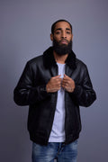 Men's Shearling Pilot Jacket [Black]