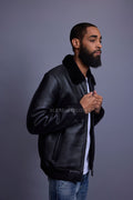Men's Shearling Pilot Jacket [Black]