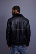 Men's Shearling Pilot Jacket [Black]