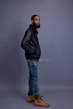 Men's Shearling Pilot Jacket [Black]