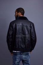 Men's Shearling Pilot Jacket [Navy]