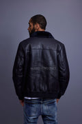 Men's Shearling Pilot Jacket [Navy]