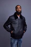 Men's Shearling Pilot Jacket [Navy]