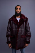 Men's Cole Sheepskin Shearling 3/4 Jacket [Burgundy]