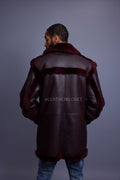 Men's Cole Sheepskin Shearling 3/4 Jacket [Burgundy]