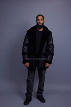 Men's Cole Sheepskin Shearling 3/4 Jacket [Black]