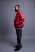 Men's Dylan Jacket Red Leather