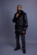 Men's Cole Sheepskin Shearling 3/4 Jacket [Black]