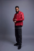 Men's Dylan Jacket Red Leather
