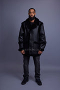 Men's Cole Sheepskin Shearling 3/4 Jacket [Black]