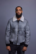 Men's Shearling Pilot Jacket [Distressed Grey]