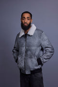 Men's Shearling Pilot Jacket [Distressed Grey]