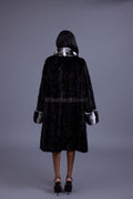 Women's Kelly Mink And Chinchilla Coat [Black]