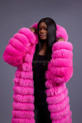 Women's Alia Fox Coat [Hot Pink]