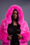 Women's Alia Fox Coat [Hot Pink]