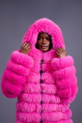 Women's Alia Fox Coat [Hot Pink]
