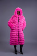 Women's Alia Fox Coat [Hot Pink]