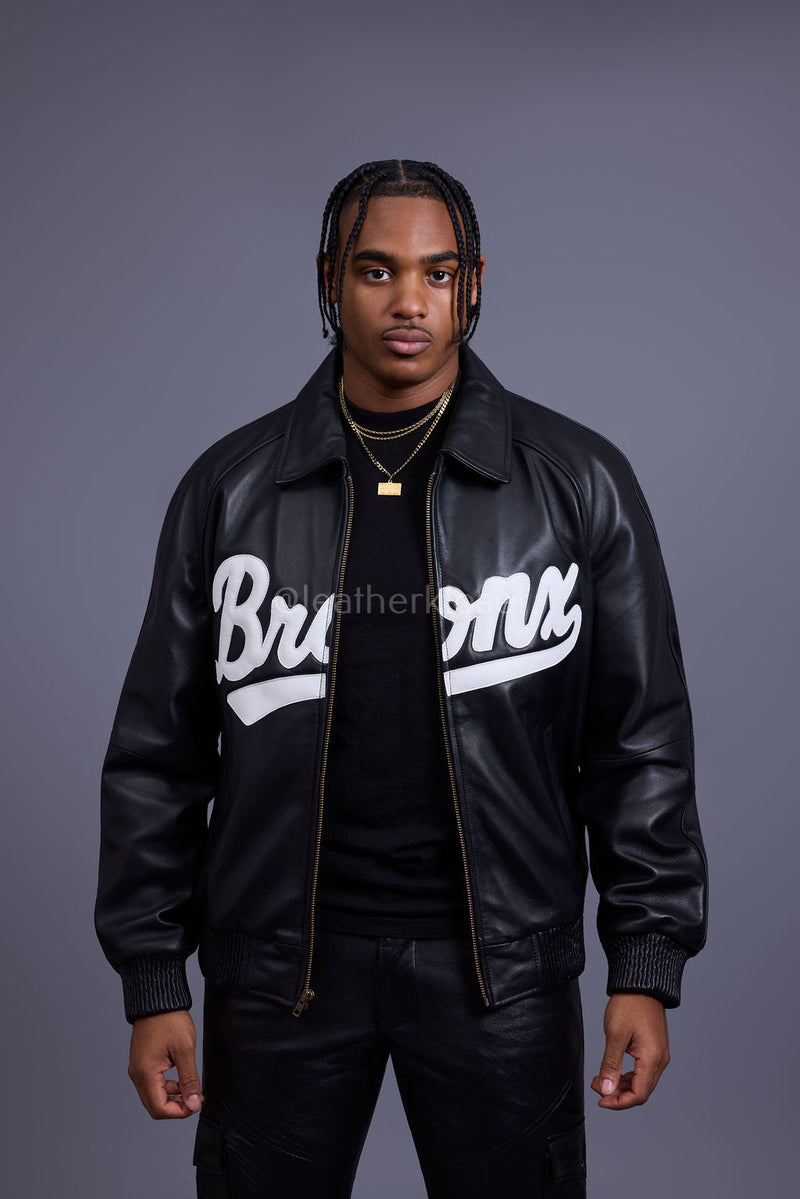 Men's 5 Borough Leather Bomber Jacket [Bronx]