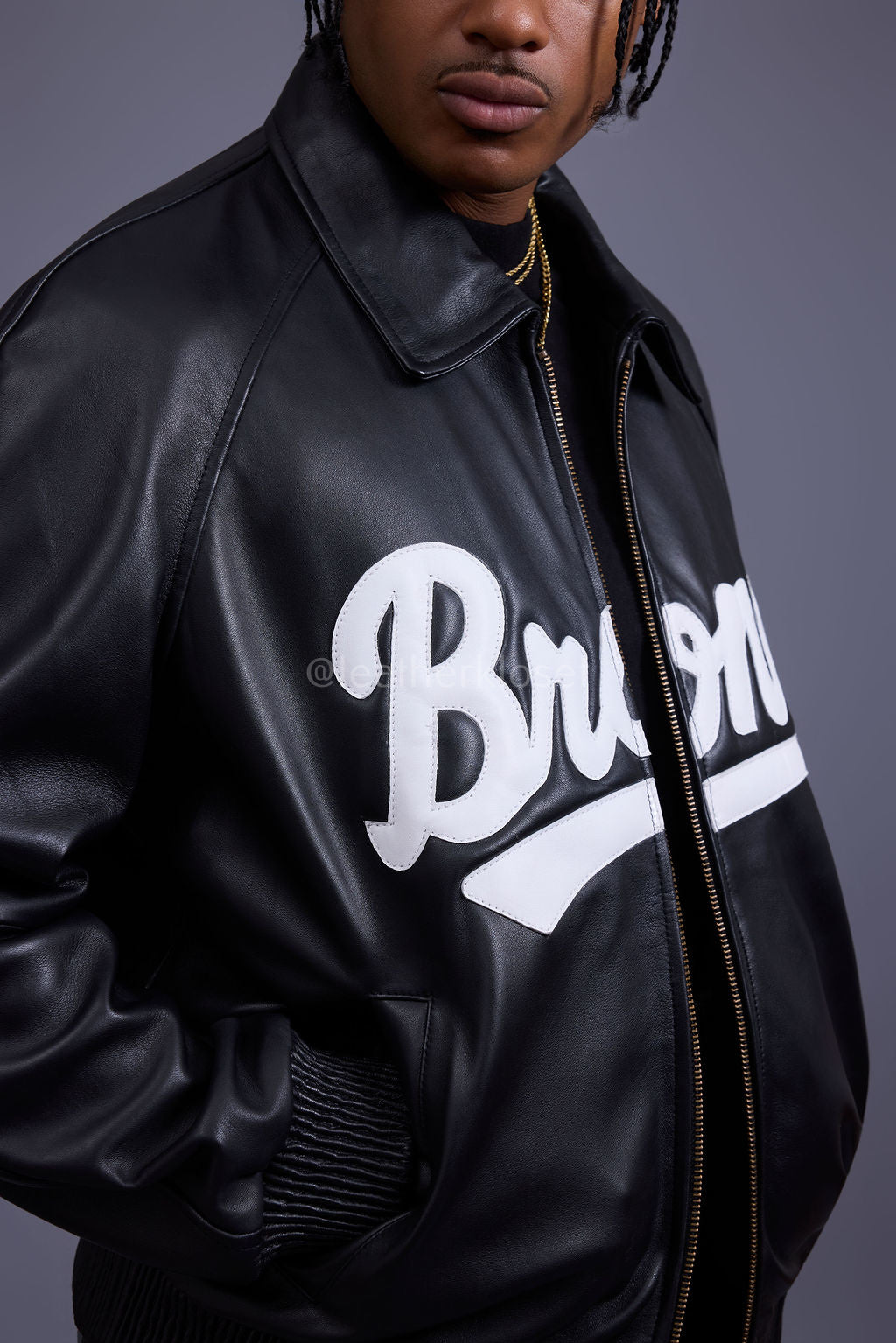 Men's 5 Borough Leather Bomber Jacket [Bronx] – LeatherKloset